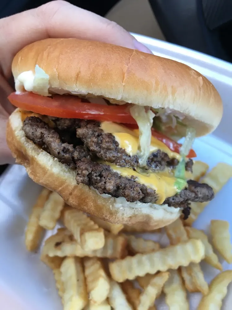 Homemade Burger and Fries