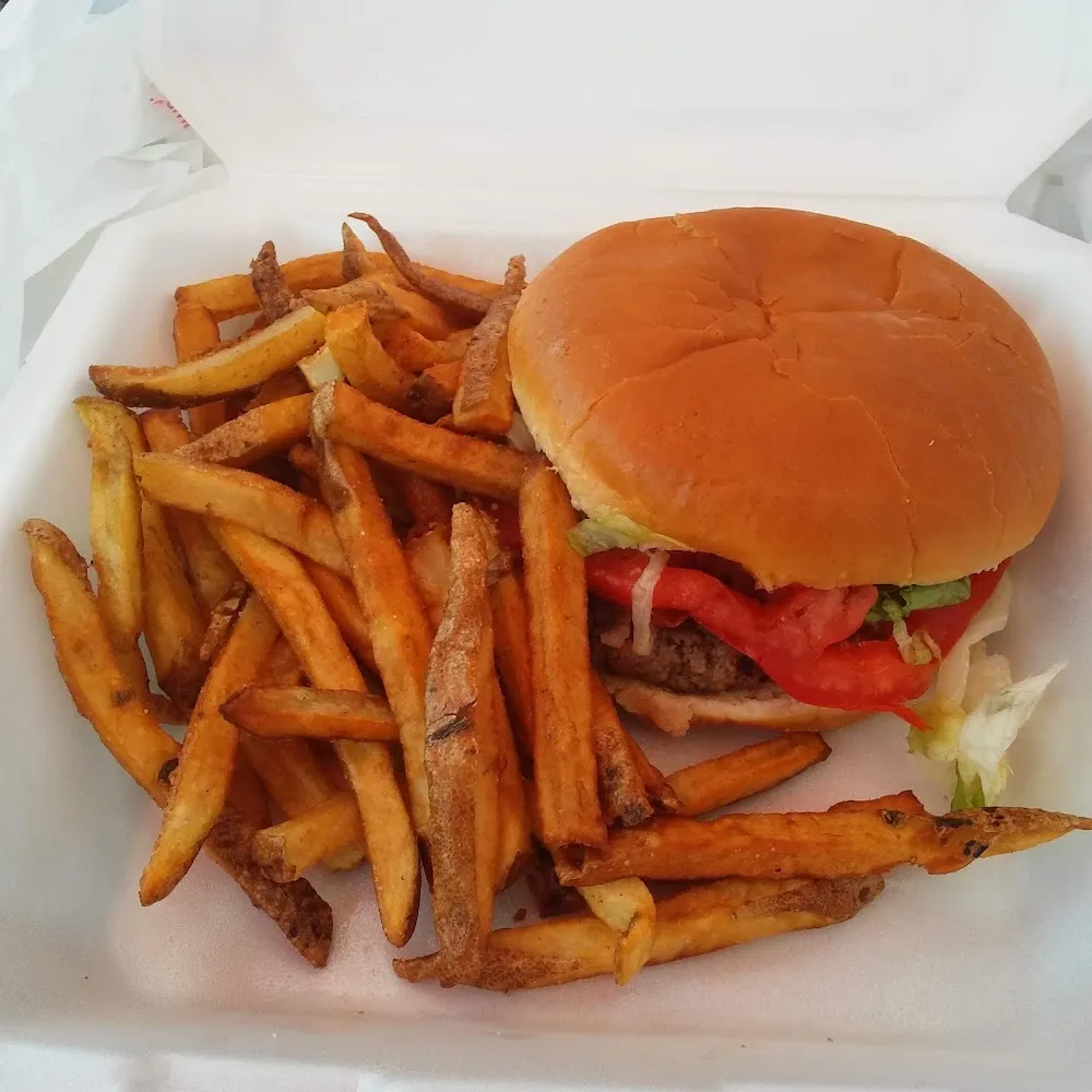 Hsmburger and Fries